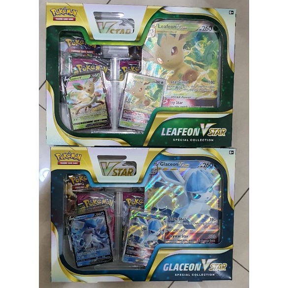 POKEMON: SWORD & SHIELD- Glaceon/ Leafeon VSTAR Special Collection Box ...