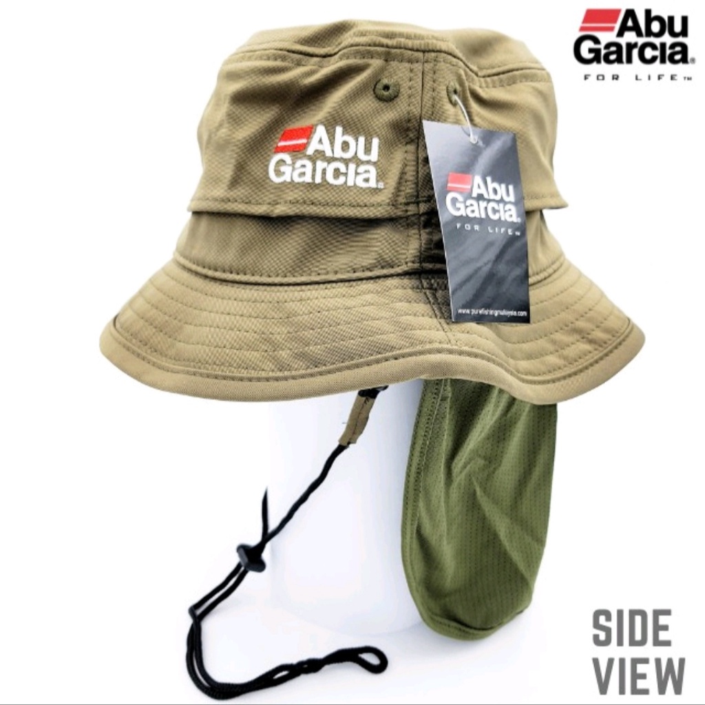 Abu Garcia fishing hat Water Resistance Hat With Visor - Black & Olive  Green
