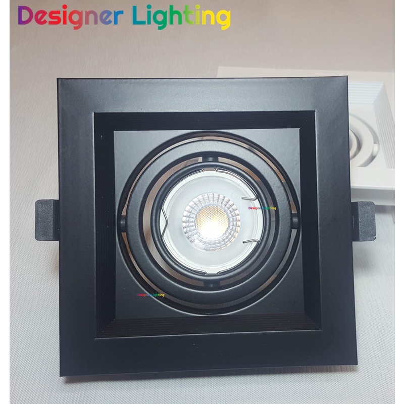 Designer Lighting Eyeball Casing [SQUARE BLACK] Set with GU10 Single ...
