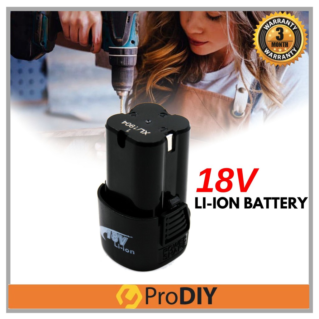 18V Cordless Drill Rechargeable Battery Lithium Ion Li-ion