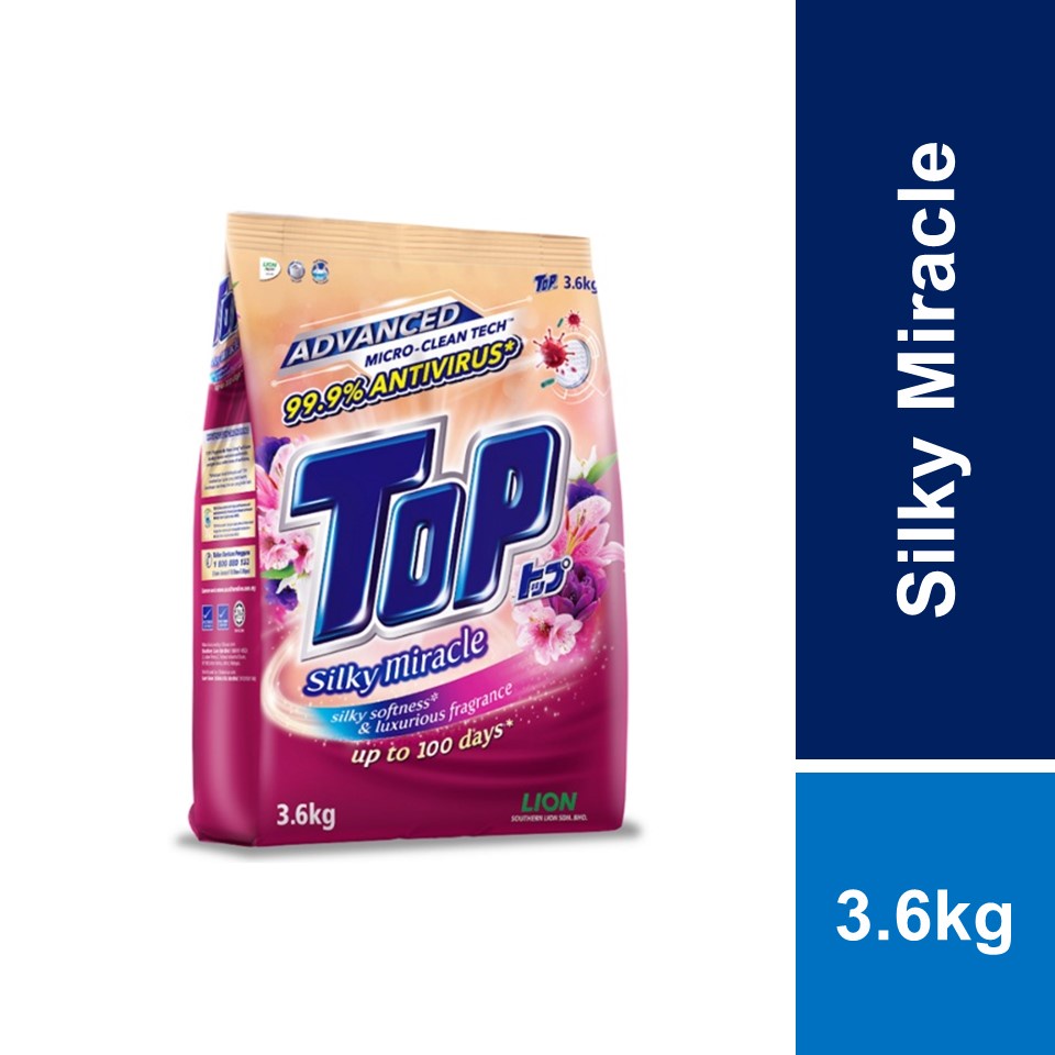Top Powder Laundry Detergent Silky Miracle 3.6kg Shopee Malaysia