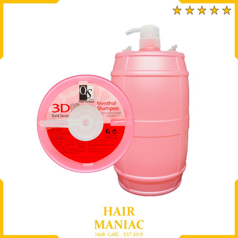 QS 3D9M Salon Gallon Menthol Shampoo 3000ML Shopee Malaysia