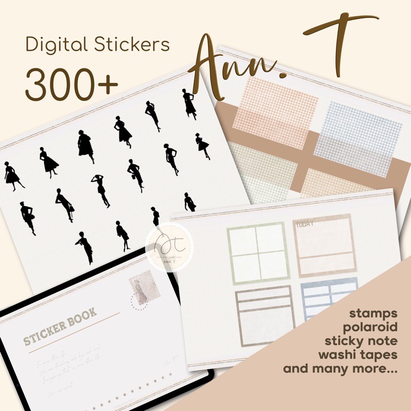 GoodNotes / PNG Ann T. Digital Stickers Book for Planner / Journal ...