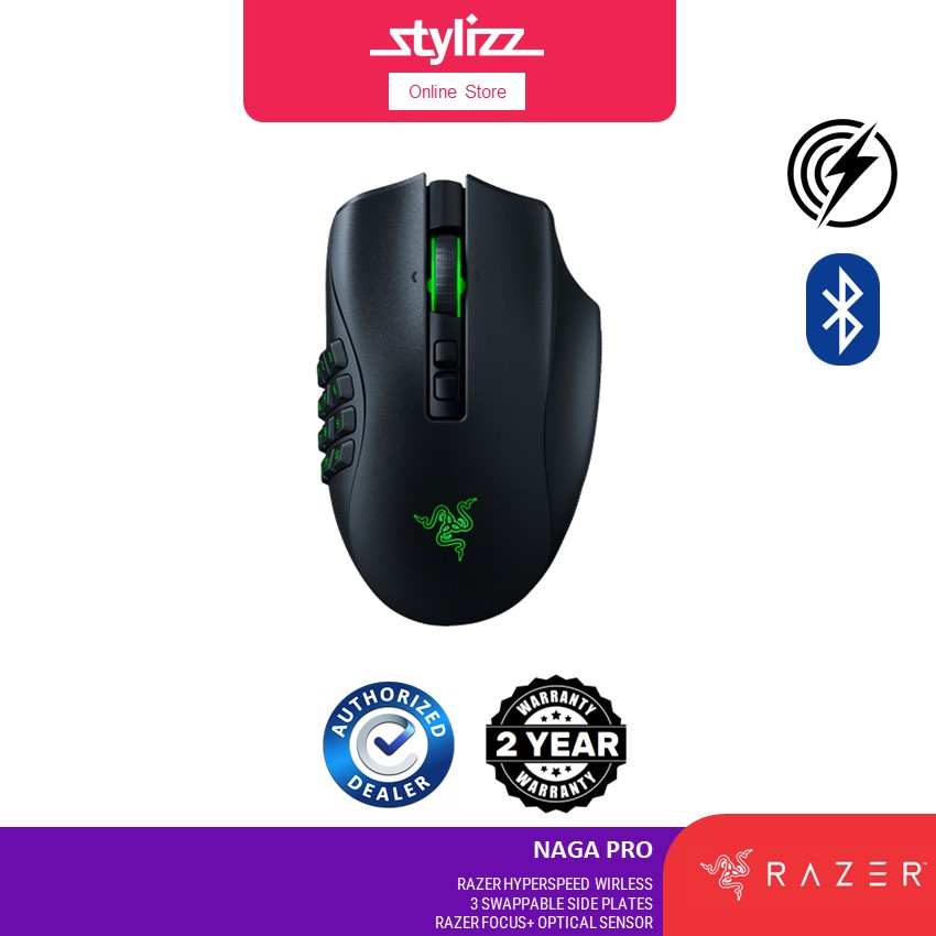 RAZER NAGA PRO / V2 PRO WIRELESS GAMING MOUSE - RAZER HYPERSPEED ...