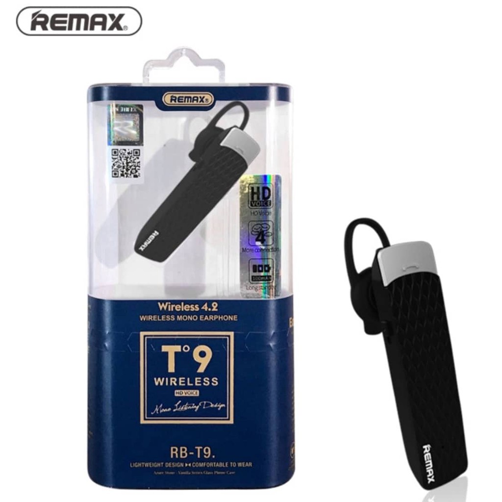 Official Remax Bluetooth Headset Model RB-T9 Bluetooth wireless headset ...