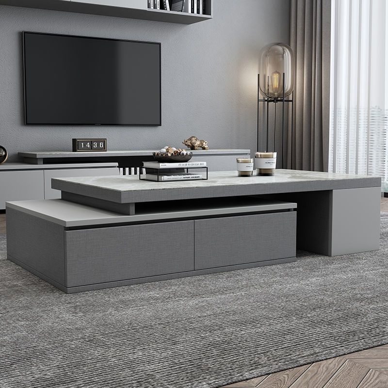 Nordic coffee table TV combination modern minimalist multifunctional telescopic floor