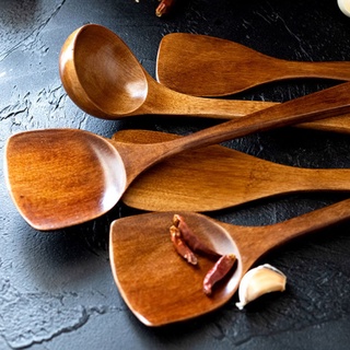 6 Wooden Spoons for Cooking - Natural & Healthy Nonstick Wooden Spatula and  Spoons - Premium Cooking Utensils Set - Super Strong and Durable Made of  Organic Eco Hardwood Beechwood. (6 Spoons) 