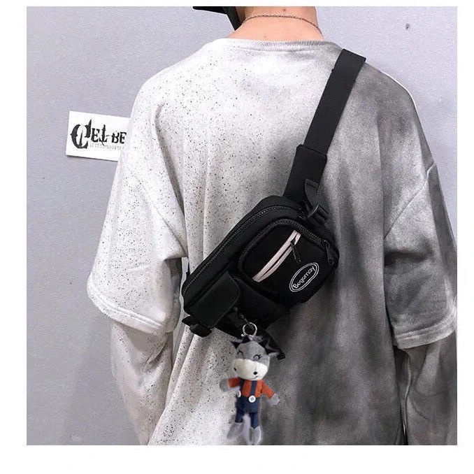 Japanese Trend Hip Hop Chest Bag Personality Small Shoulder Bag Waist ...