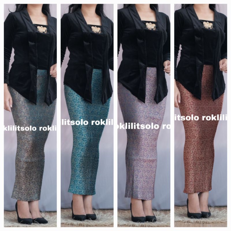 Songket Pleated Skirt Stretchy Pleated Wedding Skirt/ Songket Skirt ...