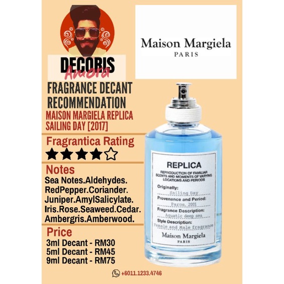 Maison Margiela Replica Sailing Day Perfume Decant Shopee Malaysia