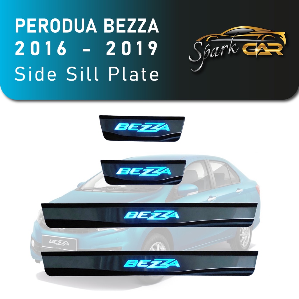 Perodua Bezza 2016 - 2019 Stainless Steel Car Side Sill Step Plate with ...