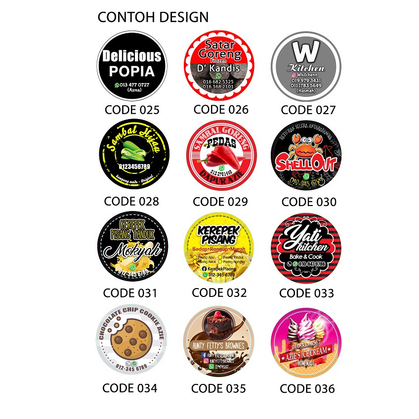 stiker 7cm x 10 cm 100 pcs | Shopee Malaysia