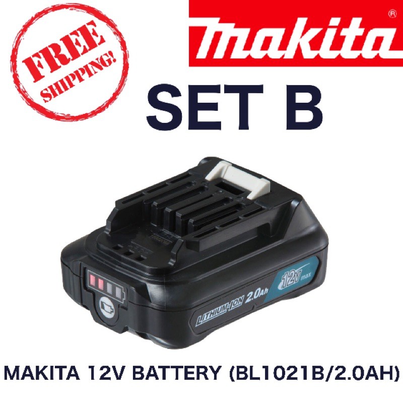 ORIGINAL MAKITA 12V BATTERY BL1016 (1.5AH)/ BL1021B (2.0AH)/ BL1041B (4 ...