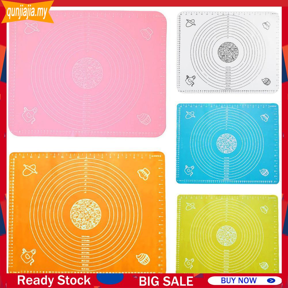 🌈Silicone Baking Mat Oven Scale Rolling Dough Pad NonSti Pastry Mat