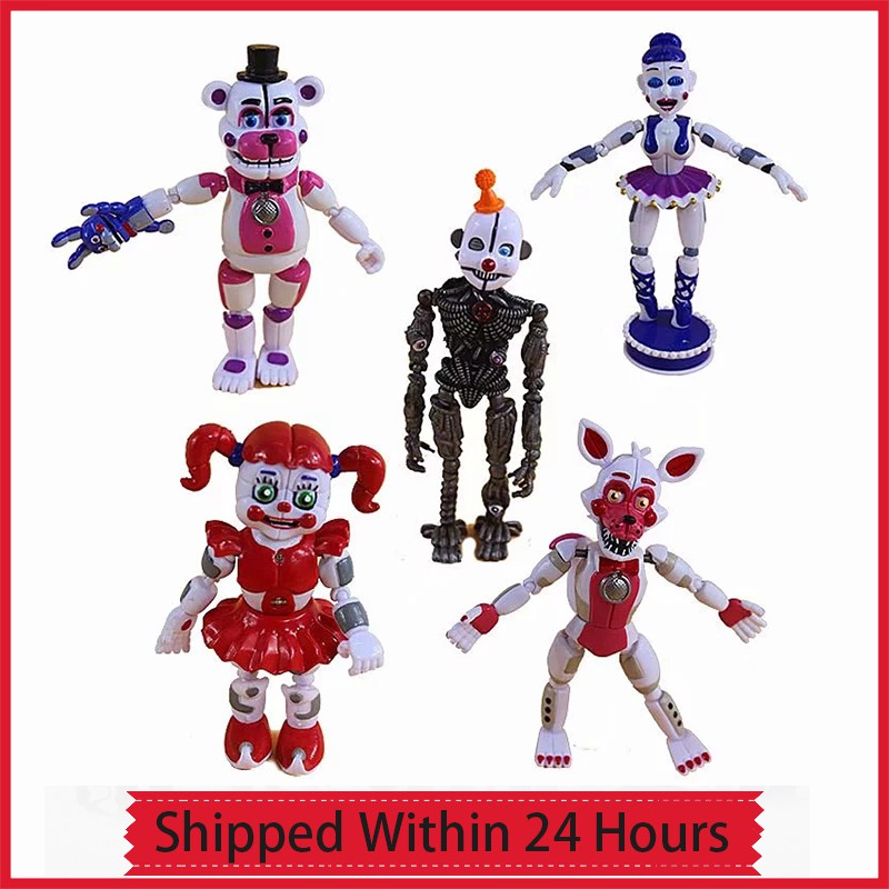 FLASH SALE 5pcs/1lot FNAF Five Nights at Freddy's ,13cm Funtime