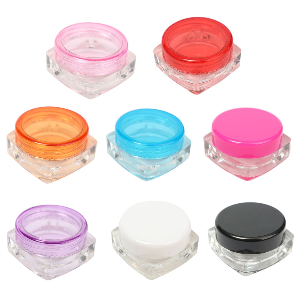 Plastic Cosmetic container skincare trial sample box Square bottom ...