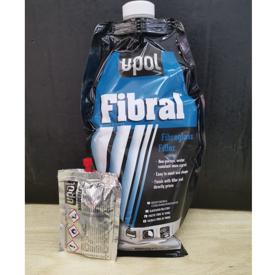 UPOL Fibral / Fiberglass Set with Hardener (880ML) Shopee Malaysia