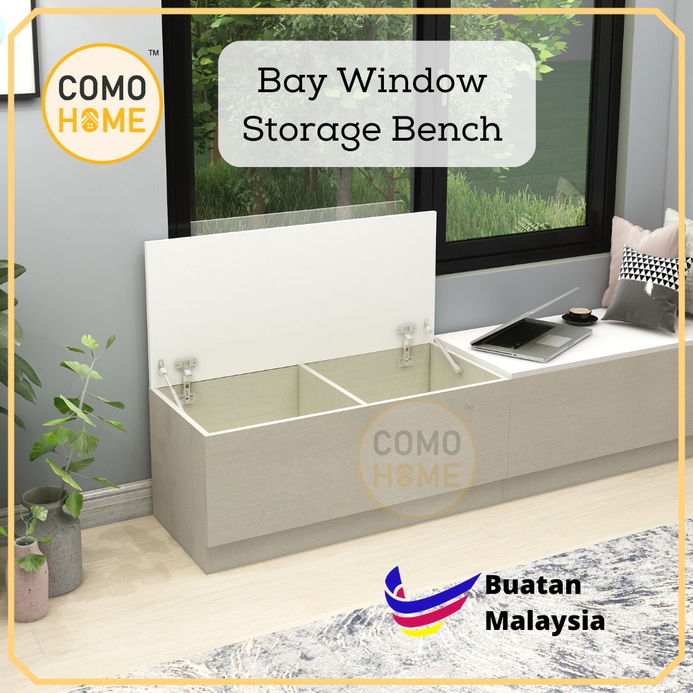 Bay Window Storage Cabinet (BWC900TO) Storage Bench by Como Home