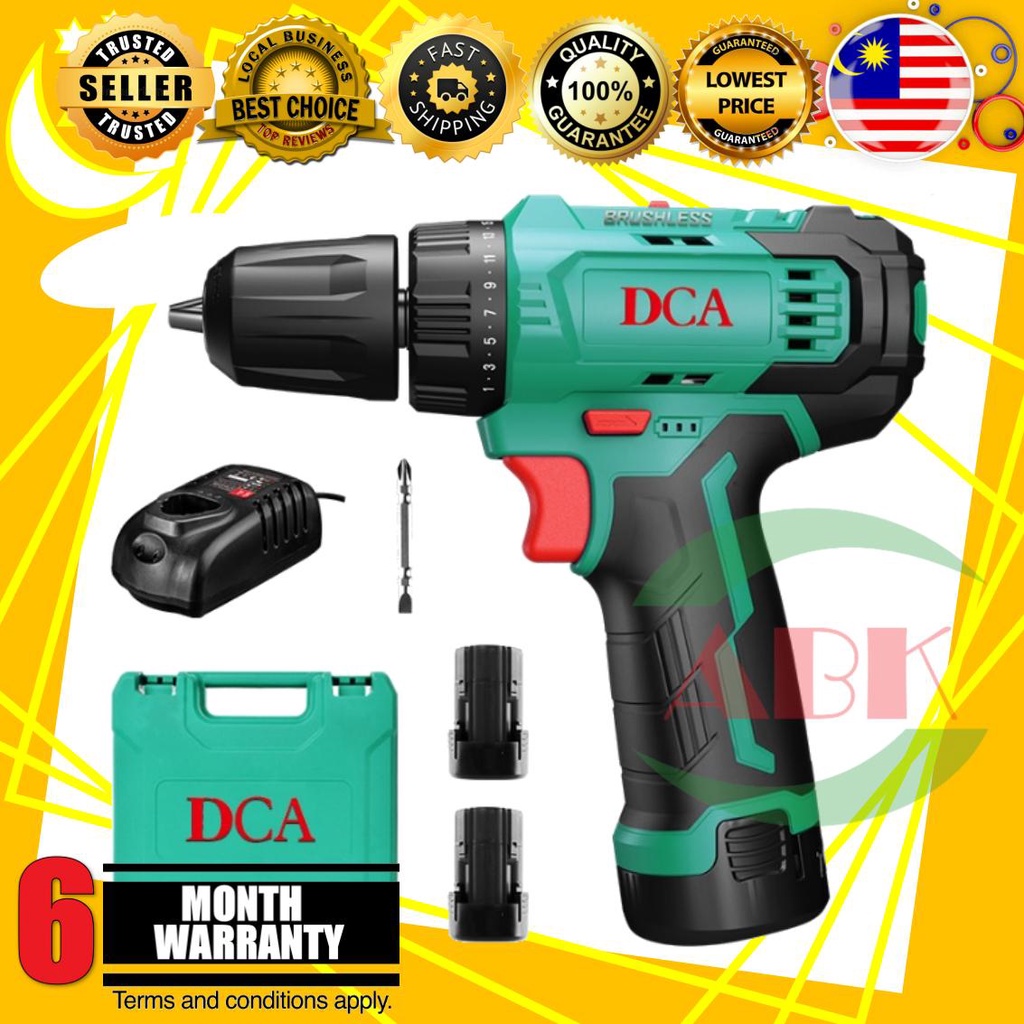 BATTERY DRILL DCA ADJZ2310 12V BRUSHLESS CORDLESS DRIVER DRILL / DCA CORDLESS POWER DRILL