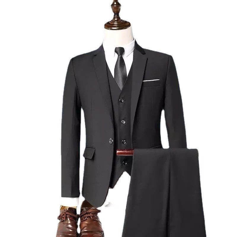 Local Delivery Men's Suit Set Three-Piece Suit Slim Fit Business Suit ...