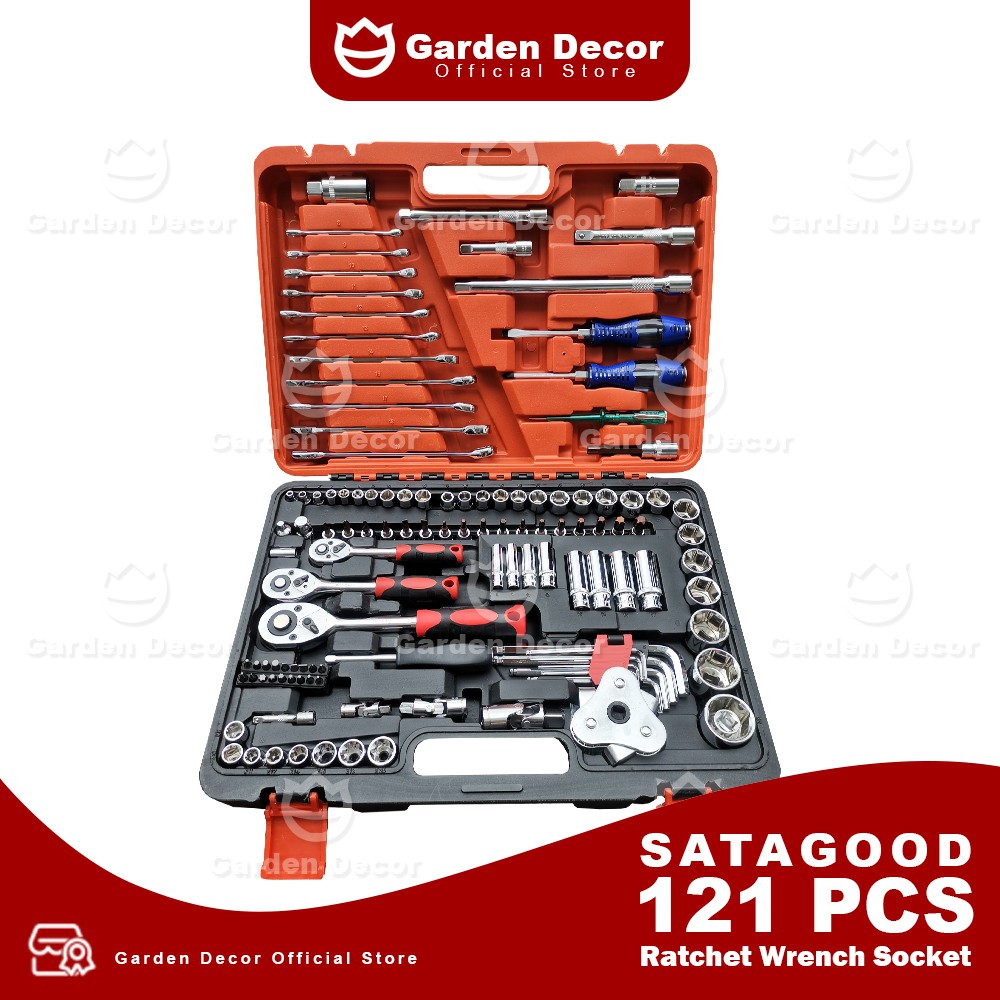 CRV 121pcs Ratchets Auto Repair Tool Set Spanner Wrench Socket Tool