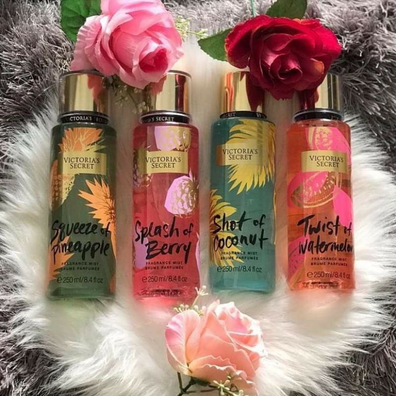 Victoria s Secret Splash of Berry Squeeze of Pinapple Twist of Watermelon Shot of Coconut Body Mist 250 ml