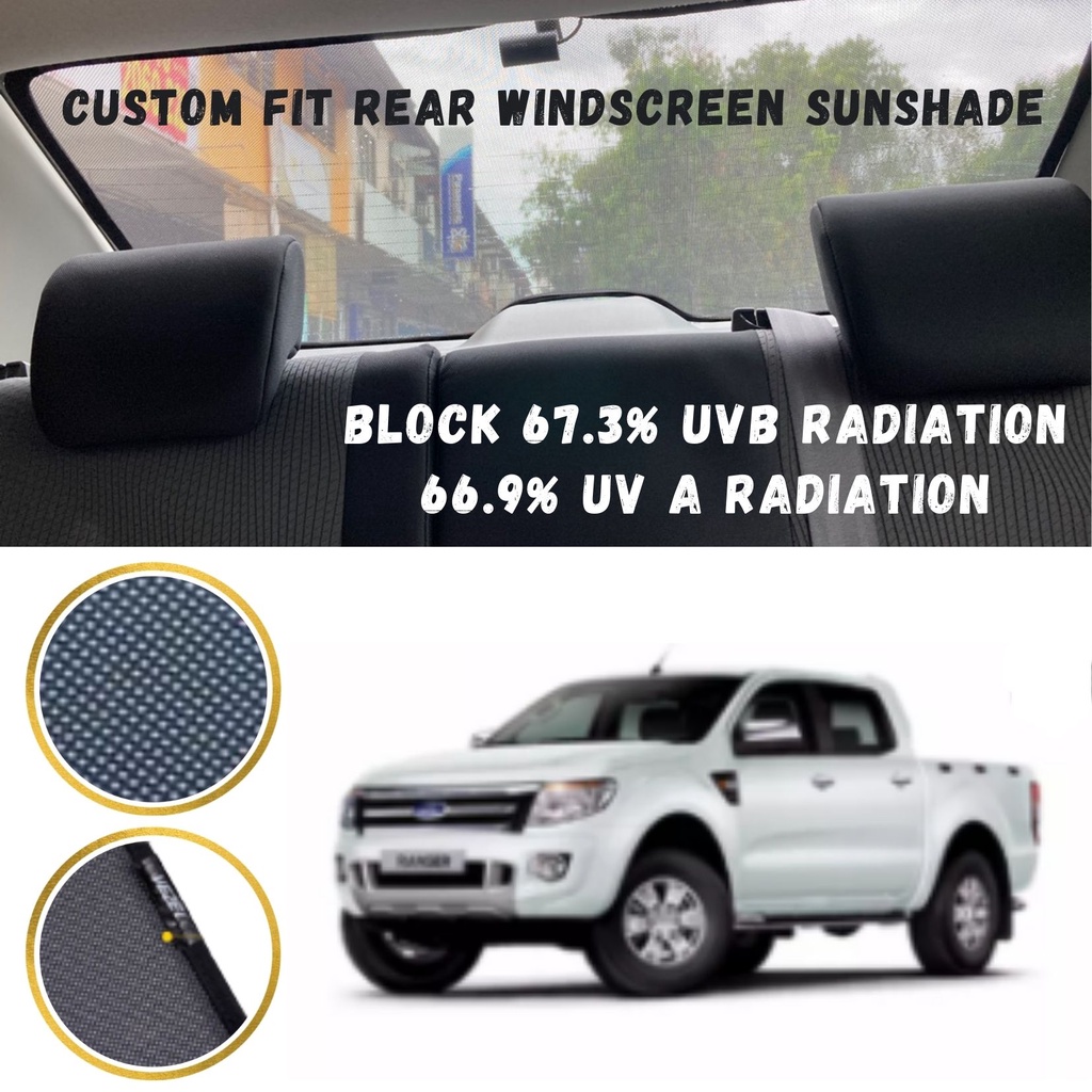 Custom Fit OEM REAR Sunshade / Sun Shades for Ford Ranger T6 | Shopee ...