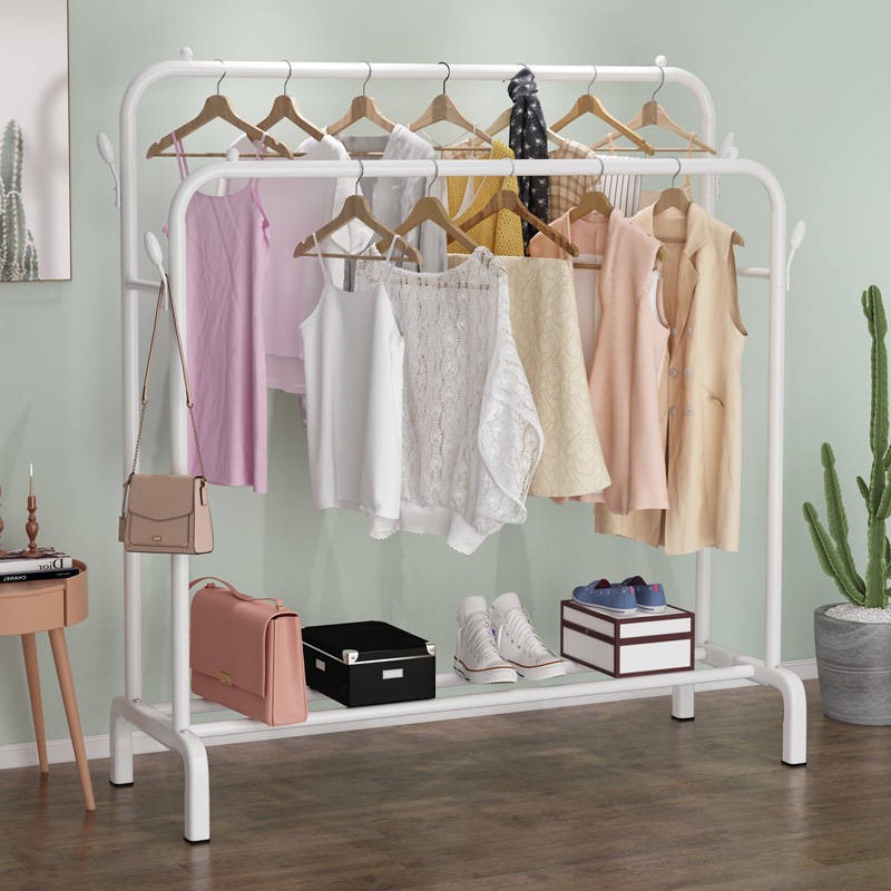 Interior Floor Hanger Balkoni Pengeringan Rod Bilik Tidur Hangers ...