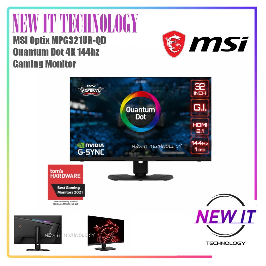 MSI Optix MPG321UR-QD HDR 600 RGB Gaming Monitor 4K UHD, KVM Switch, G ...