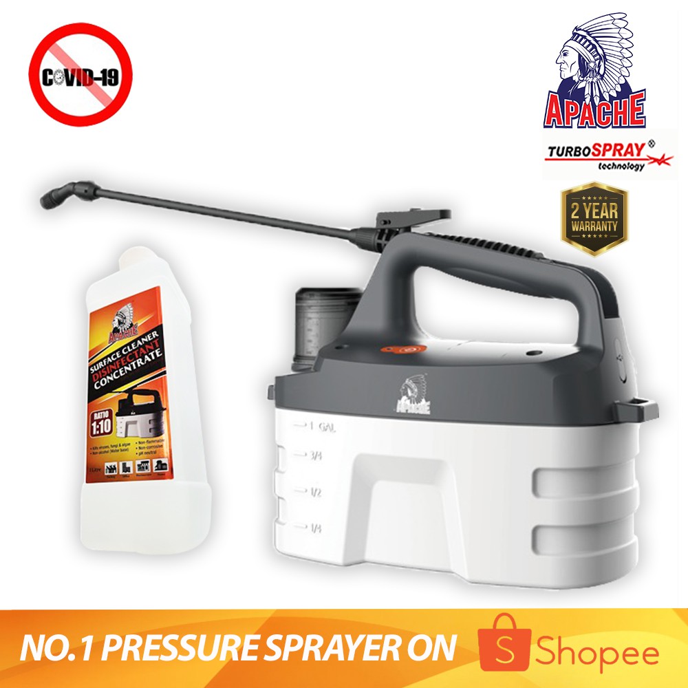 APACHE TurboSpray HS04E Portable Rechargeable Battery Knapsack Sprayer