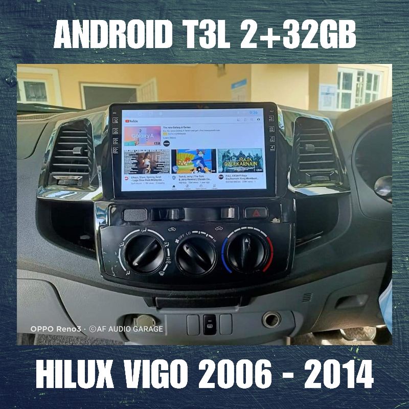 Android Player Toyota Hilux Vigo 9 inci 2+16/32gb siap casing & soket ...