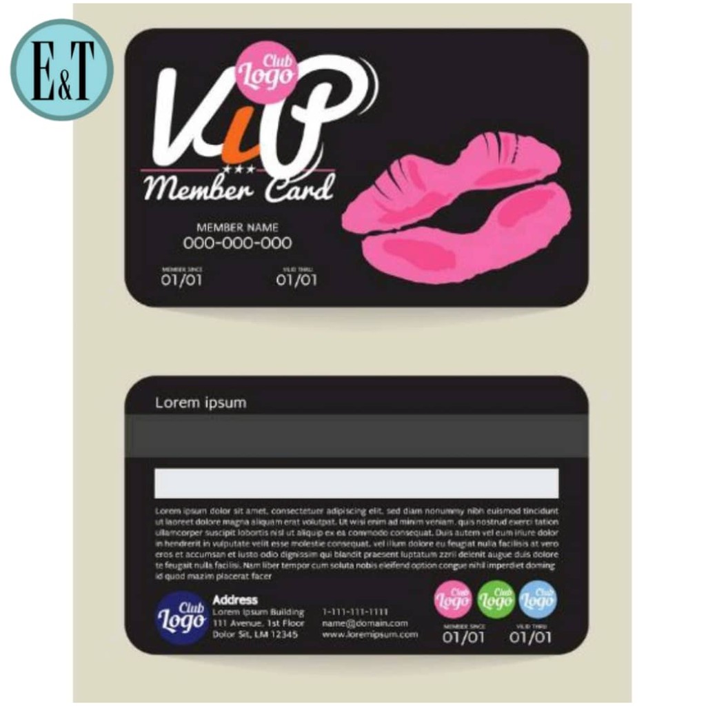 Customized Member/ Membership VIP PVC Card Full Printing (Included ...