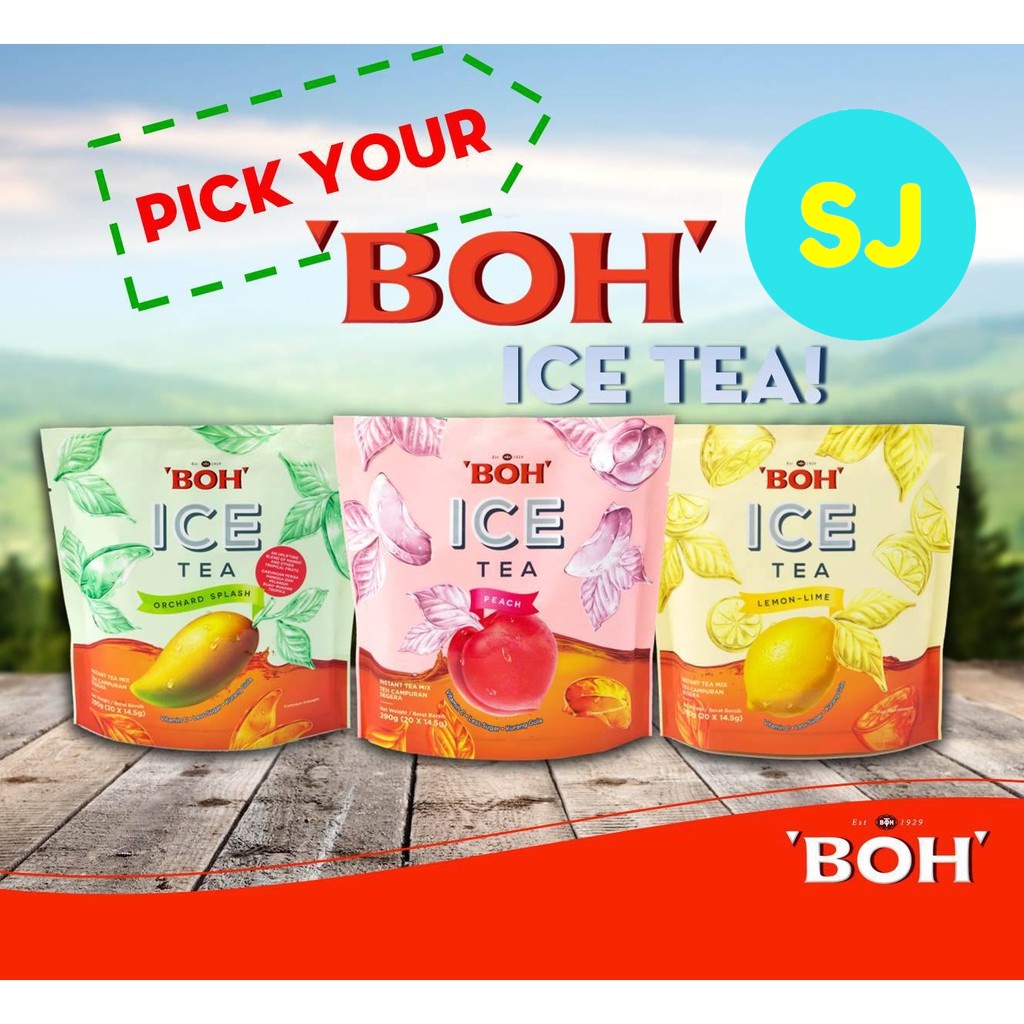 BOH Ice Tea LemonLime / Peach / Orchard Splash (20's x 14.5g) Shopee