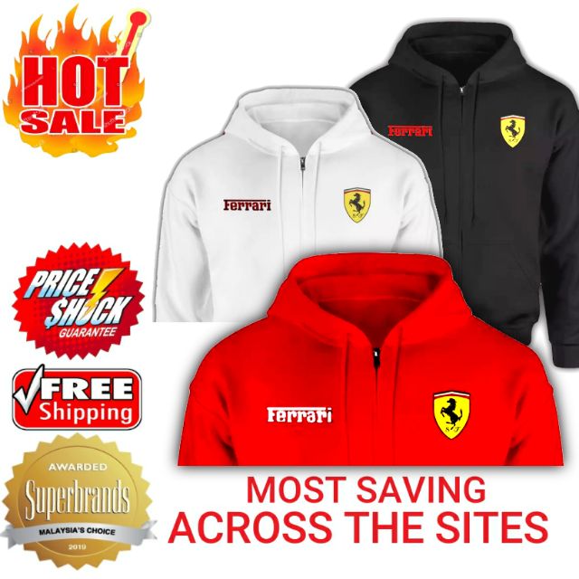 Premium Quality: Scuderia Ferrari F1 Logo Team Driver Mens Casual Long ...