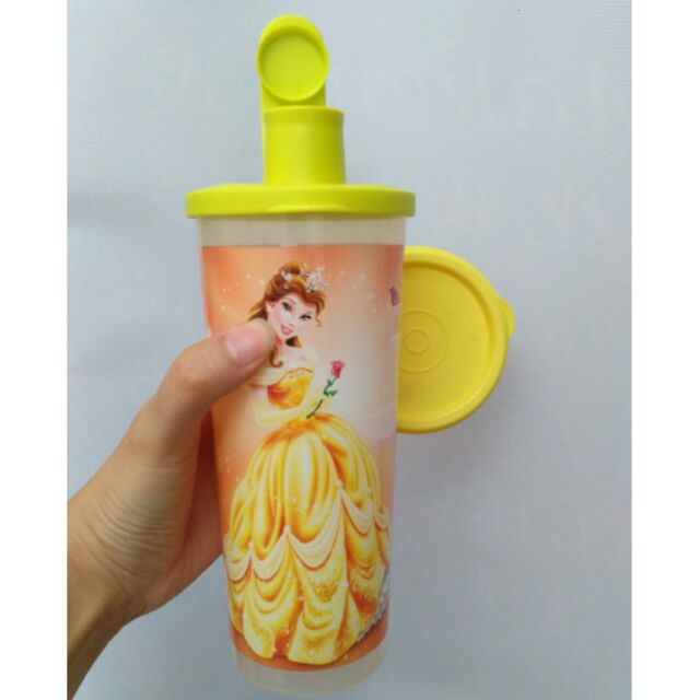 Tupperware Disney Beauty and The Beast Tumbler With Flip Top For