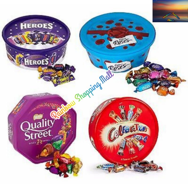 🇬🇧 CADBURY HEROES| ROSES | MARS CELEBRATION | NESTLE QUALITY STREET TUB ...