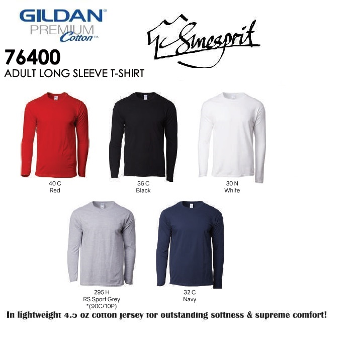 Gildan Premium Cotton Round Neck Adult Long Sleeve T Shirt 76400 Shopee Malaysia 6189