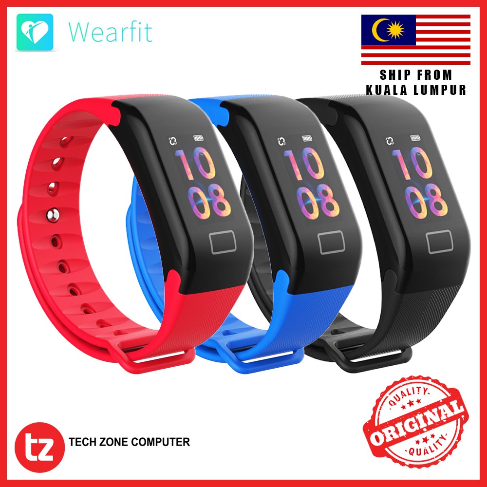 WEARFIT F1 PLUS Color Display Fitness Tracker Smart Watch Shopee