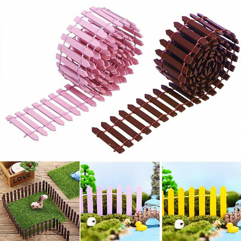 1pc Mini Small Fence Barrier Wooden Craft Miniature Fairy Garden ...