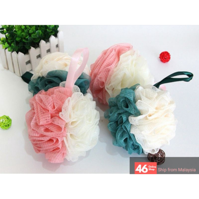 PE Net Large Multicolor Bath Ball Shower Flower Bath Shower Sponge ...