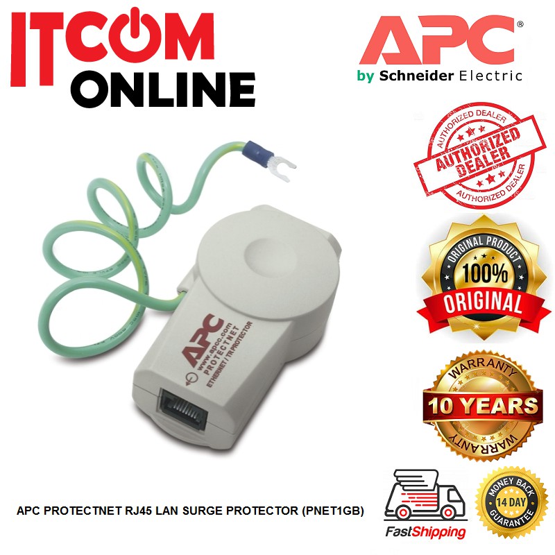 APC ProtectNet standalone surge protector for 10/100/1000 Base-T Ethernet  lines PNET1GB