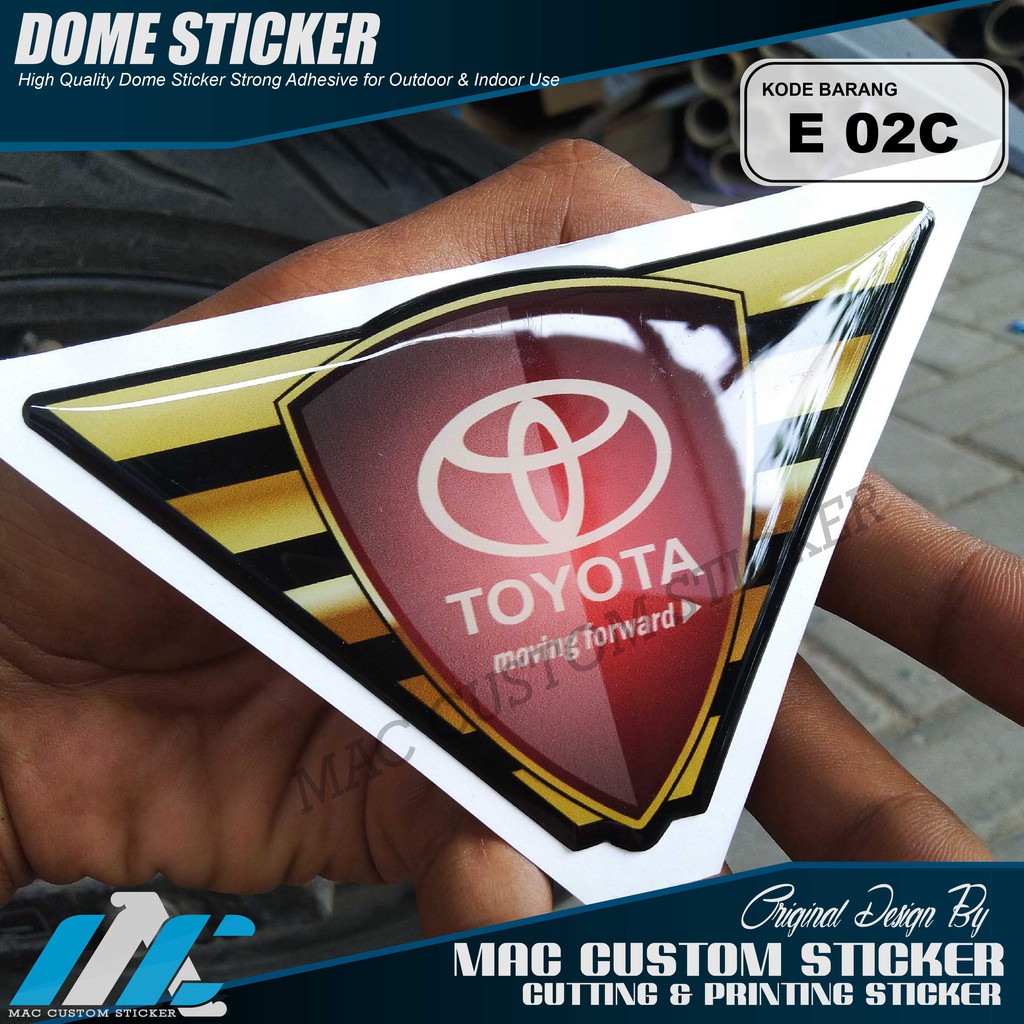 E02c - TOYOTA embossed STICKER - TOYOTA EMBLEM - TOYOTA LOGO STICKER ...