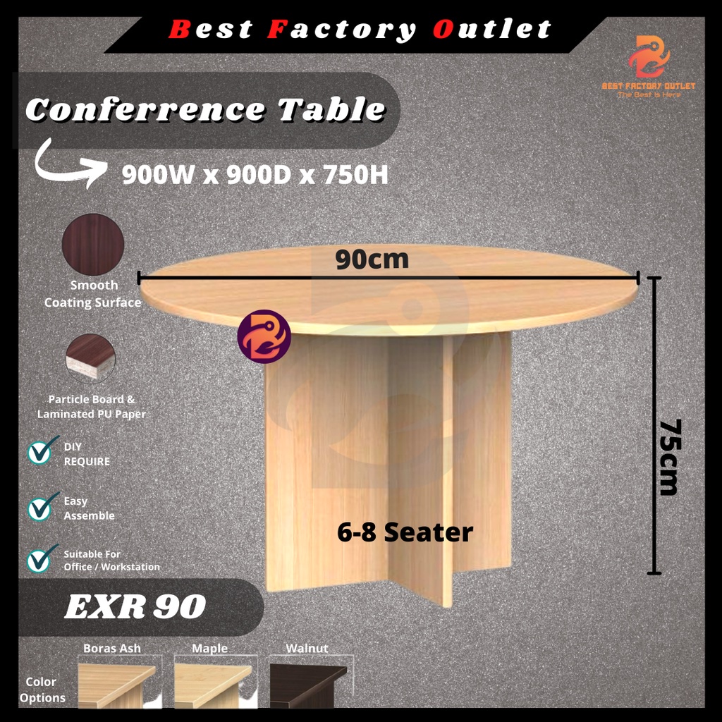 BFO EXR90 Round Meeting Table / Meja Belajar / Study Table Desk / Meja ...