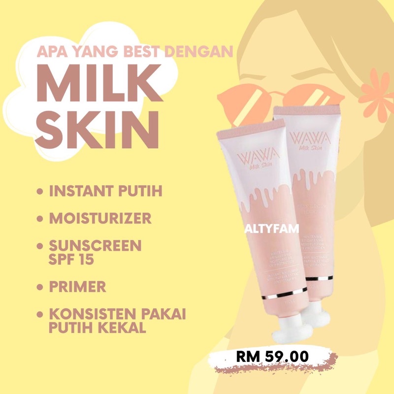 MILK SKIN WAWA COSMETICS ORIGINAL HQ BY WAWA ZAINAL | Shopee Malaysia