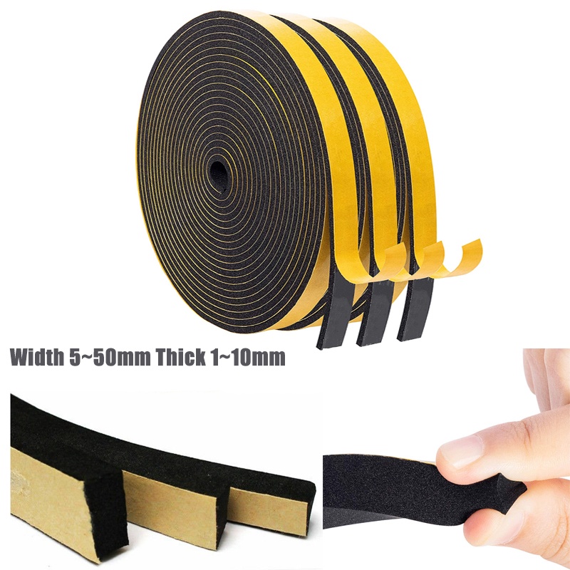 10m/5m/4m/3m/2m Single Side Adhesive Waterproof Weather Stripping Foam ...