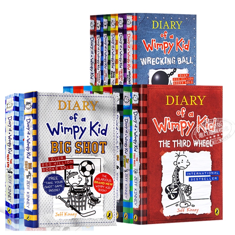 《Diary Of A Wimpy Kid》 小屁孩日记 1-15-16 全系列英版 儿童文学 插图童书绘本 练习册 Jeff Kinney