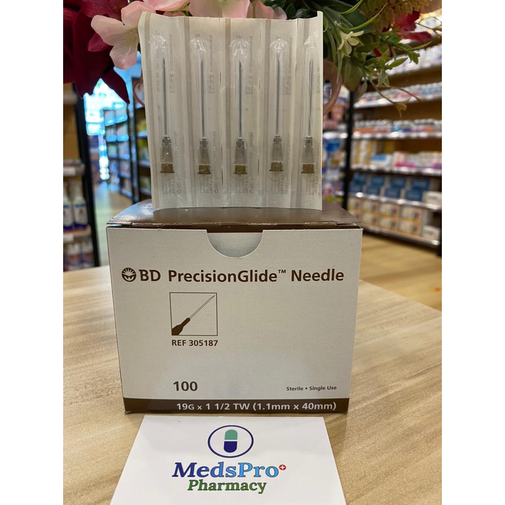 medspro-bd-precisionglide-needle-19g-x-1-1-2-tw-1-1mm-x-40mm-1-pcs