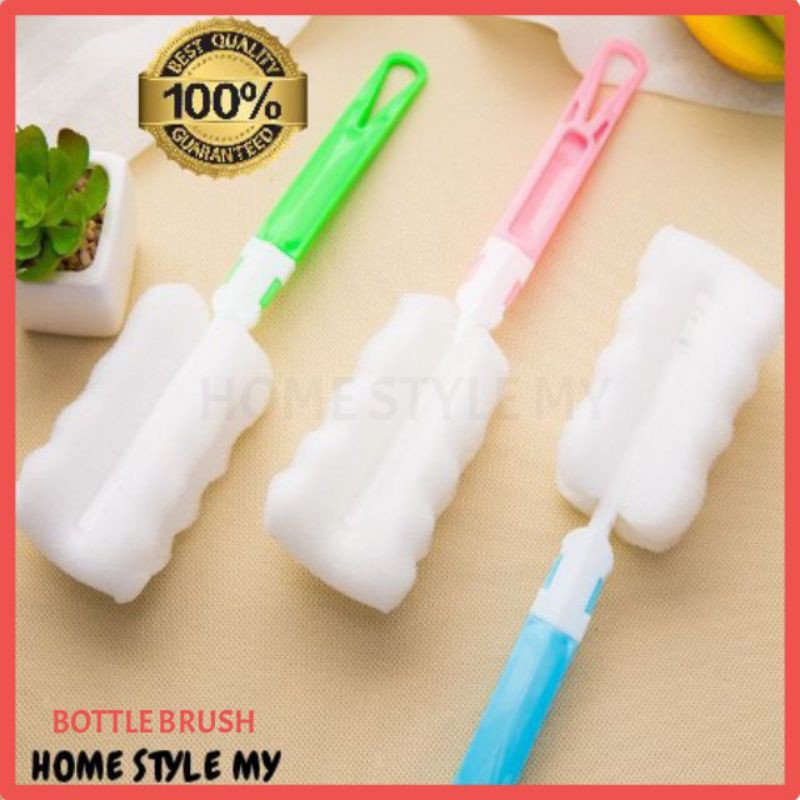 Removable Cleaning Sponge Cup Bottle Brush ( Berus Span Pembersih Botol ...