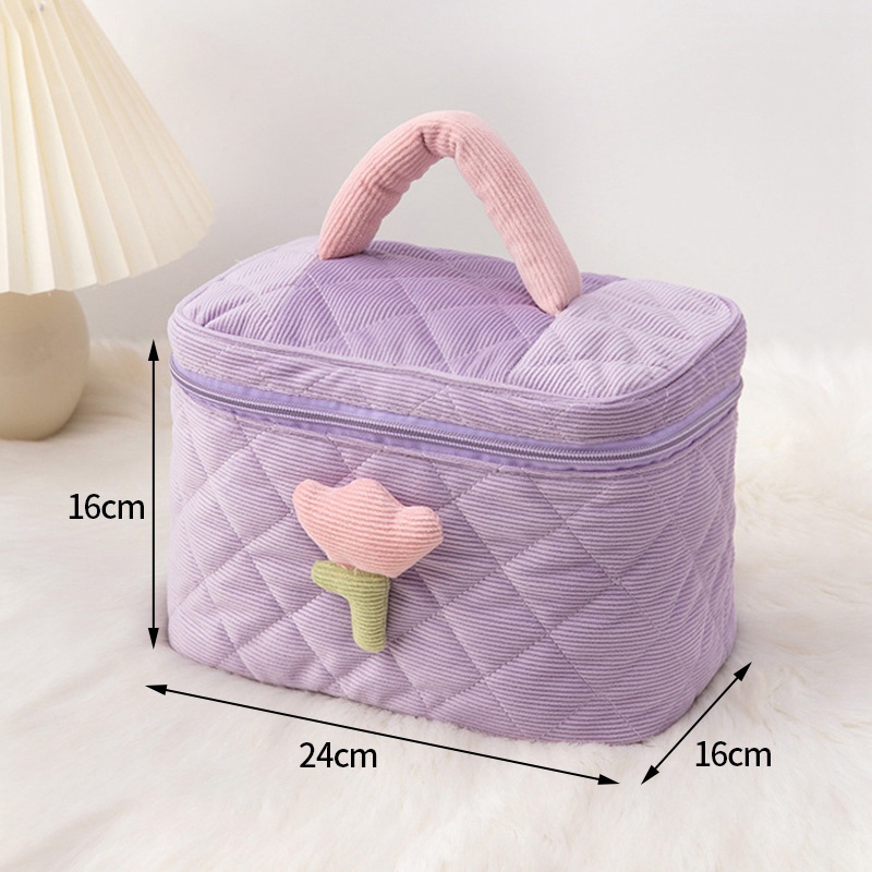 INS Tulip Cosmetic Bag Large Capacity Makeup Pouch Portable Travel ...