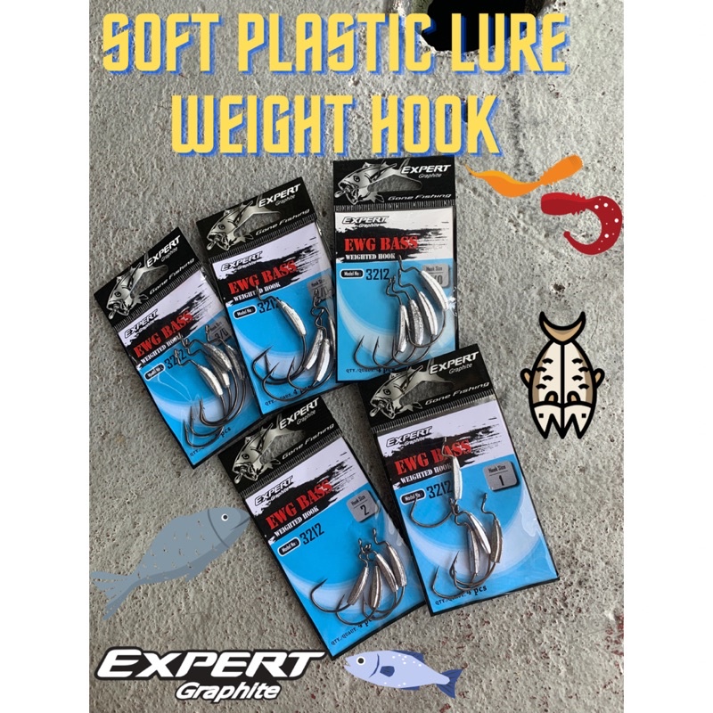 Soft Plastic/Lure Weight Hooks Expert Graphite